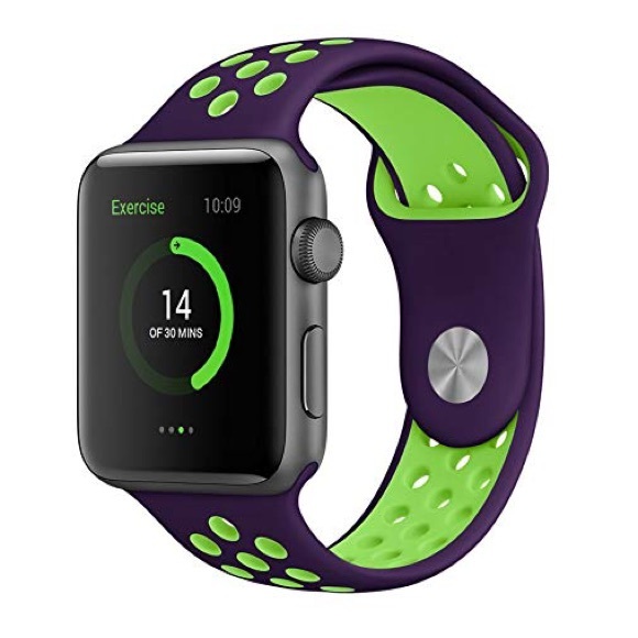 Accessories - LAST 1! Violet/Green Sport Band For Apple Watch